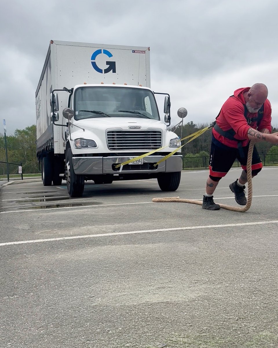 TheGraniteGroup's tweet photo. Happy Friday, Everyone!

Our Picture of the Week is this shot of our favorite strongman, TGG Bangor, ME's Pete Holman, giving his truck a ride as he preps for the 2026 Pull Together for Amputees Firetruck Pull Fundraiser happening on May 31st in Manchester, NH.

This event supports individuals with limb loss by funding mobility equipment, home modifications, and wellness services. Visit the link below to learn more about donating to this wonderful event - GOOD LUCK, PETE!💪
https://t.co/zbRsROG12C
#HappyFriday #TGGCares💙#Community #GiveBack #PictureOfTheWeek #TGGFamily
