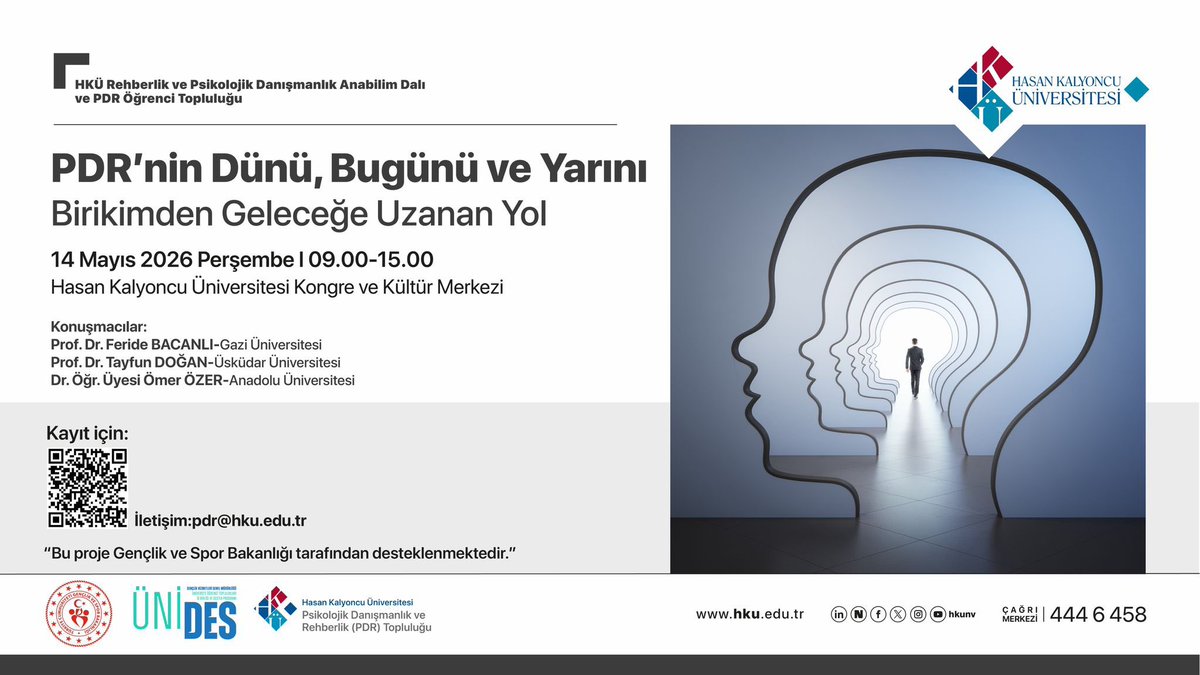 HkuEgitim's tweet photo. ☘️ PDR’nin Dünü, Bugünü ve Yarını programına davetlisiniz!

UNİDES kapsamında düzenlenen programda, PDR alanının geçmişi, bugünü ve geleceği seminerler ve atölye çalışmalarıyla ele alınacak.

📍 HKÜ Kongre ve Kültür Merkezi

Detaylı bilgi ve kayıt: https://t.co/9ef5FzTC9X https://t.co/Jy8zYQdS9Y