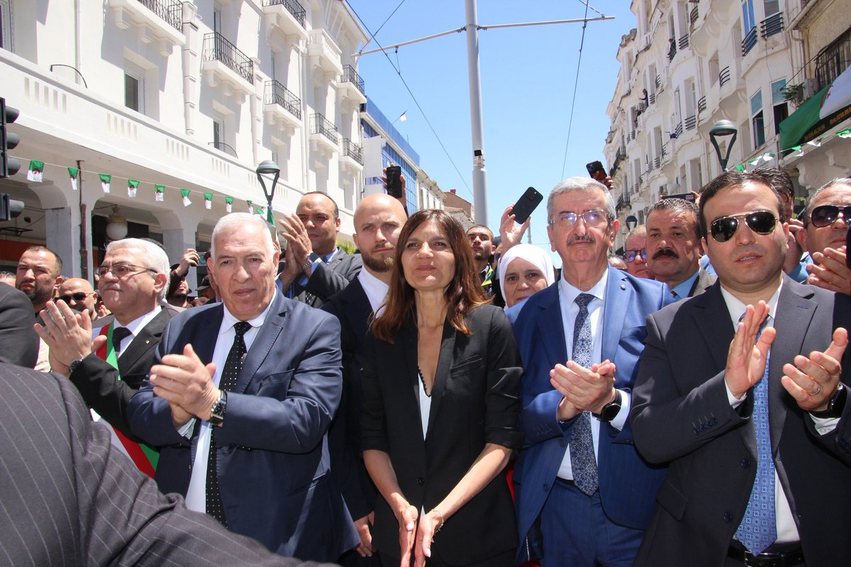 LeLienofficiel's tweet photo. 🇩🇿🇫🇷 La ministre déléguée française auprès du ministère des Armées, Alice Rufo, a participé aux cérémonies officielles commémorant le 81e anniversaire des massacres du 8 mai 1945, organisées à Sétif, aux côtés du ministre algérien des Moudjahidine ainsi que de responsables et parlementaires des deux pays.