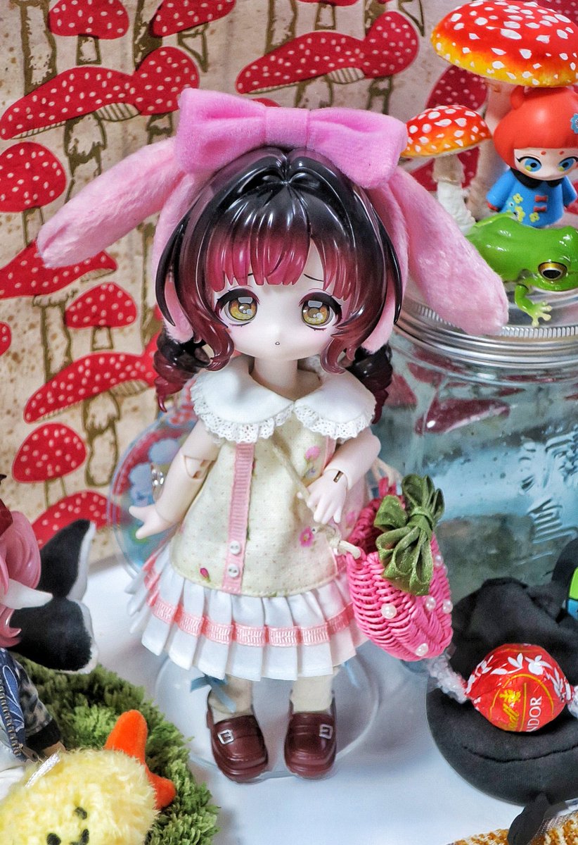 レジンのウィッグだとぬいぐるみ用カチューシャ使えて良い　かわいい～
#ボニーバニー6