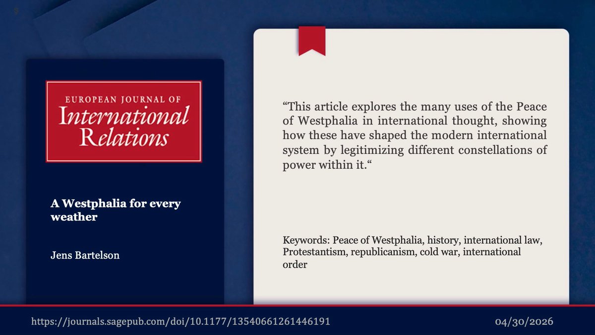 EJIR (European Journal of International Relations) tweet media