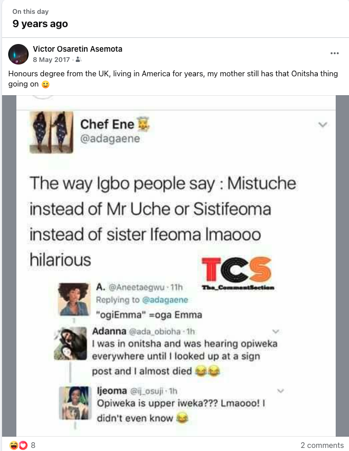Osaretin Victor Asemota tweet media