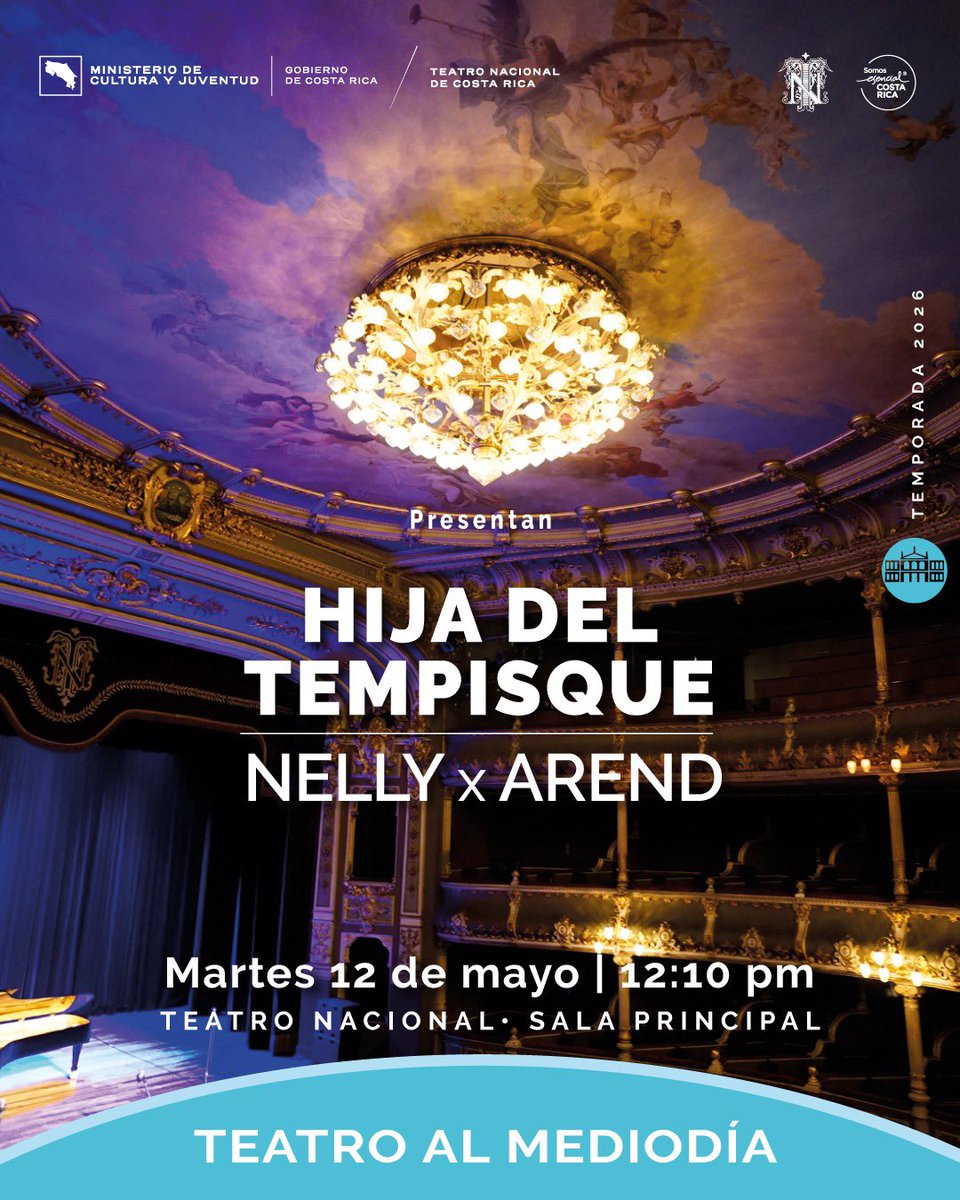Arendvg's tweet photo. Quería invitarles el próximo martes 12 de mayo al concierto que tendremos en el Teatro Nacional con @nellyxarend1 como parte de “Teatro al Mediodía”.

Va a ser un espacio muy especial, lleno de música, raíces y mucho cariño. https://t.co/H4wvubzLf2