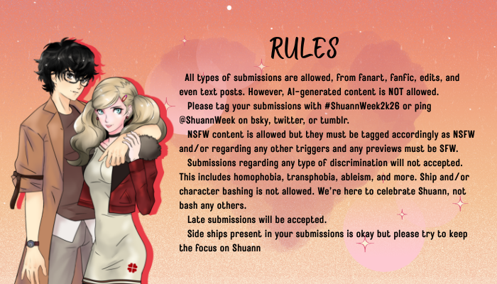 ShuannWeek's tweet photo. Due to certain schedule constraints, we've decided to hold this year's run from July 27th to August 2nd! A BIG thank you to @cypher_ink for drawing this amazing art! We hope to see you all there for the 8th run of #ShuannWeek! #Shuann #Akirann #Renann #主杏 #Persona5 https://t.co/f7GZcH50mR