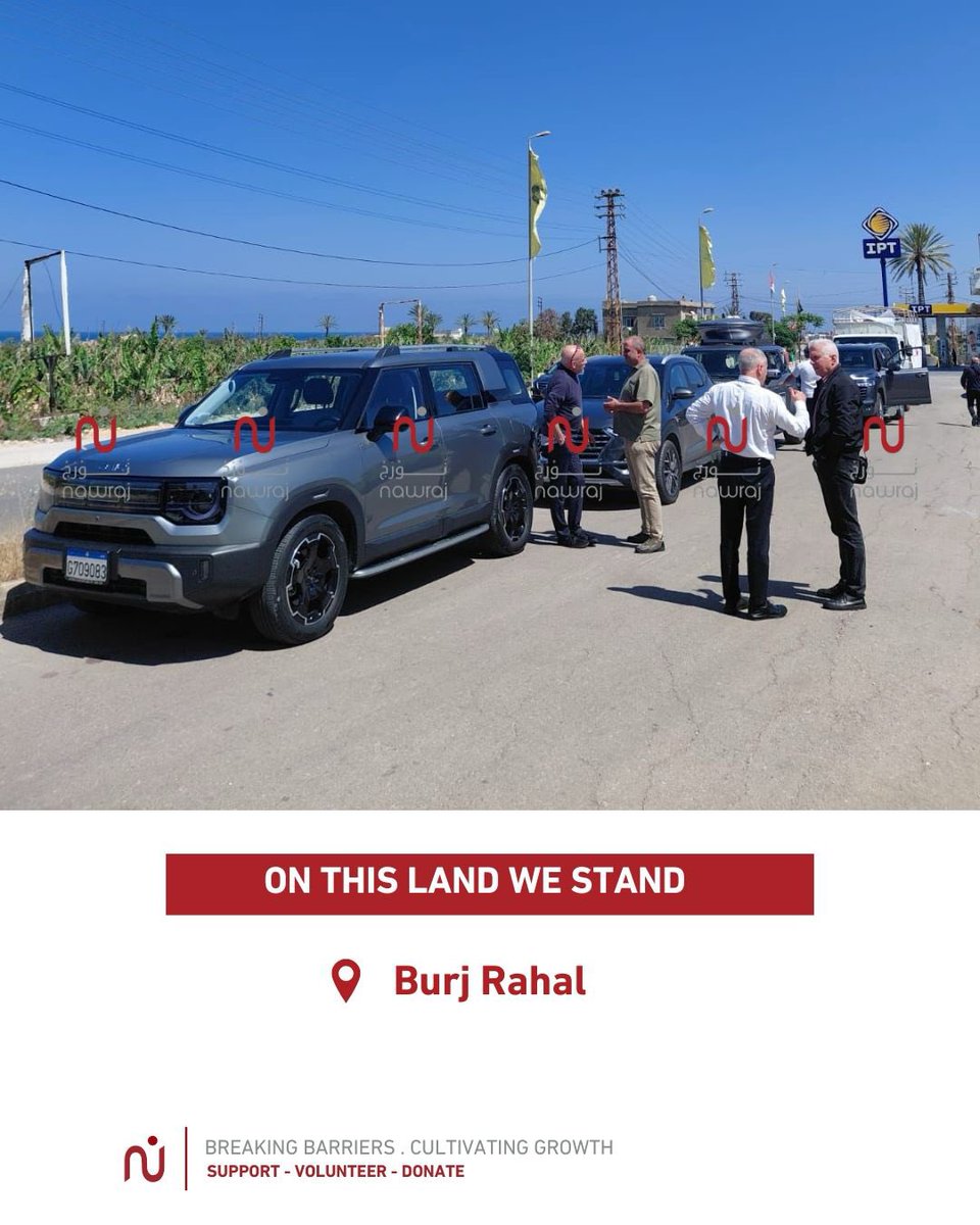 NawrajNGO's tweet photo. Live from Burj Rahal - on the Qassimiyeh Bridge. Nawraj Convoy first stop on its way to Debel. 

#OnThisLandWeStand #EmergencyForLebanon #SaveSouthLebanon #FrontlineVillages #NawrajNGO https://t.co/2v8RFxW5Gg
