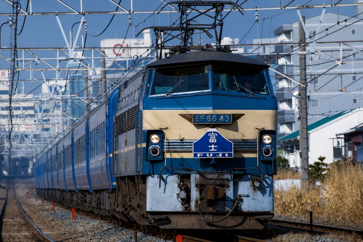 ナンバーが怪しいけど地上時代の浦和駅を通過するEF55牽引の12系奥利根
