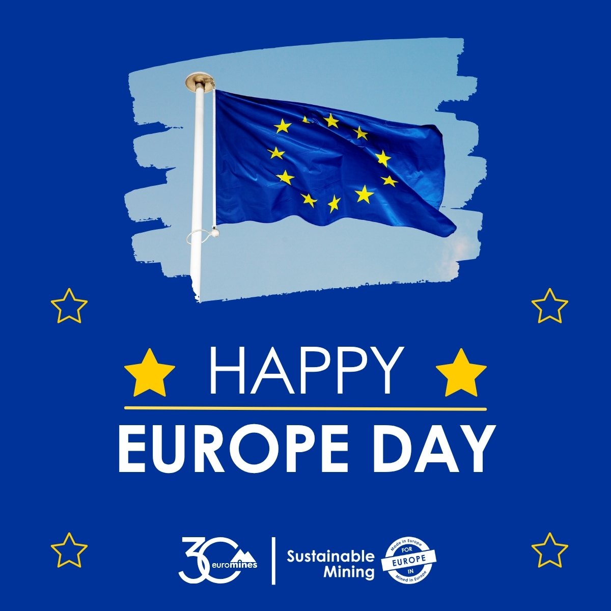euromines's tweet photo. Today, #Euromines marks #EuropeDay celebrating peace, unity &amp; cooperation inspired by the Schuman Declaration of 1950.

As the voice of Europe’s mining industry, we support a greener, more competitive &amp; resilient Europe, enabling the green &amp; digital transitions. 

@EU_Commission https://t.co/XbYd2Wxone
