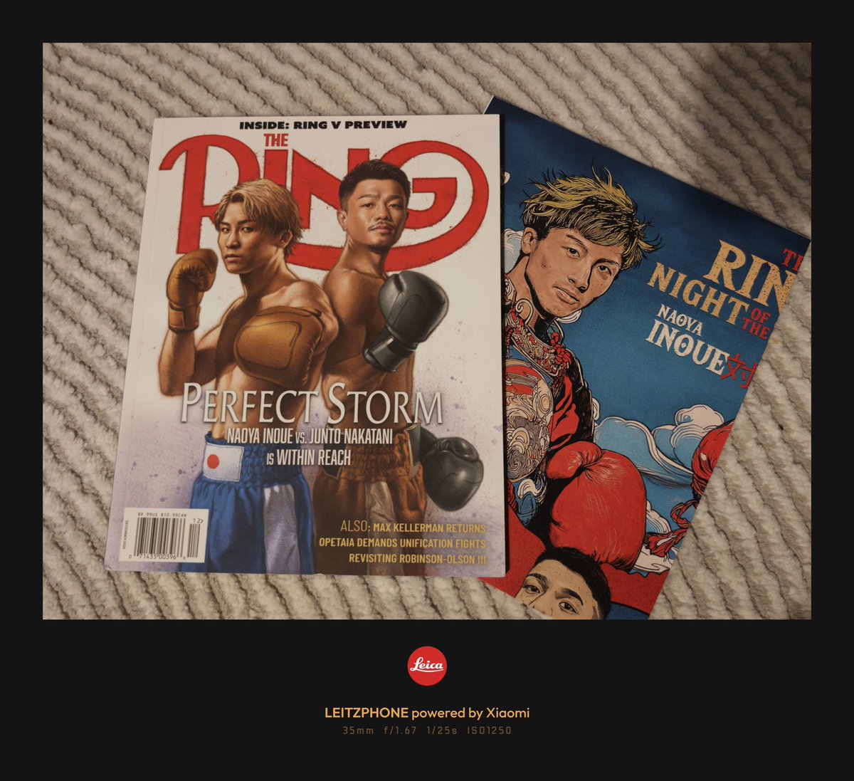井上尚弥と中谷潤人 この表紙のRING誌がどうしても欲しくて買って
