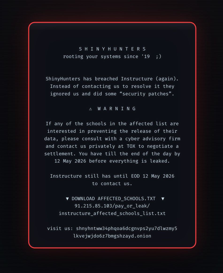 Sanya_Sachdeva_'s tweet photo. Udemy, Zara and now even Canvas 💀
Shinyhunters are creating a havoc but its high time for companies to protect their data properly! 

This should be a awakening call 🚨 https://t.co/0mQYmCWGdb
