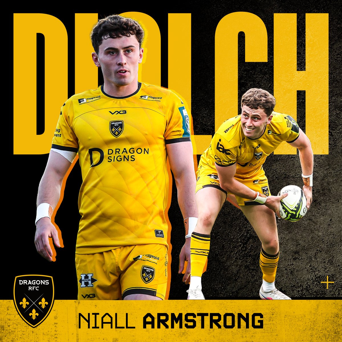dragonsrfc's tweet photo. π πππ’πππ π‘ππππ | Niall Armstrong joined the club before the 25/26 season and has made 1οΈβ£1οΈβ£ appearances to date, including the epic wins v Stade Francais and Zebre.
Thank you Niall and good luck for the future. β€οΈ
#WeAreGwentRugby #AlwaysADragon https://t.co/umuBZsBg1d