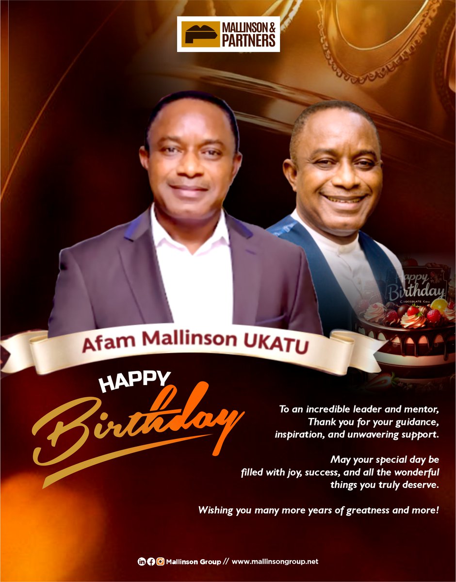 MallinsonGP's tweet photo. To an incredible leader and mentor,
May your special day be filled with joy, success, and all the wonderful things you truly deserve.

Wishing you many more years of greatness and more!
#happybirthday #MPL #bithdaycelebrations #birthday #TGIF https://t.co/BYXgRs3lMP