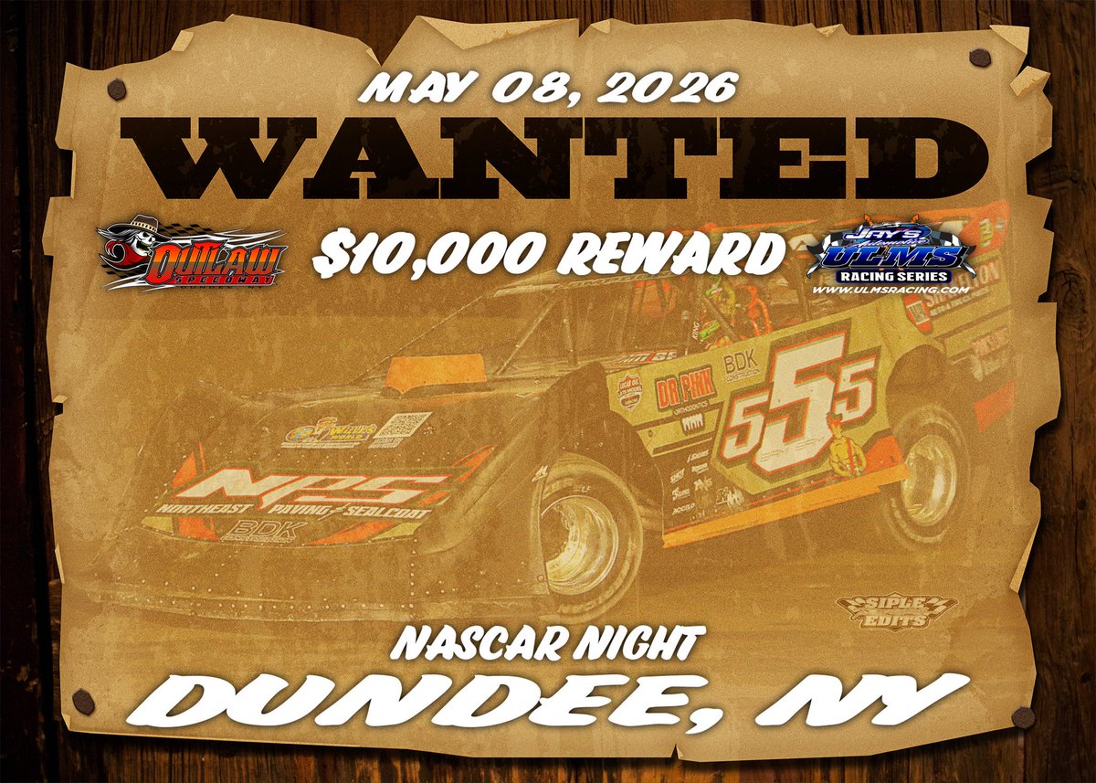 ULMSLateModels's tweet photo. It doesn’t get much closer to home than this for someone like Brock Pinkerous! 🏆 

📍 𝐎𝐮𝐭𝐥𝐚𝐰 𝐒𝐩𝐞𝐞𝐝𝐰𝐚𝐲
🗓️ Friday - 05.08.2026  
💰 $10,000.oo TO WIN &amp; $600.oo TO START

Find out more at: https://t.co/LpUMDwvaoS https://t.co/Tt0V1jUXsU
