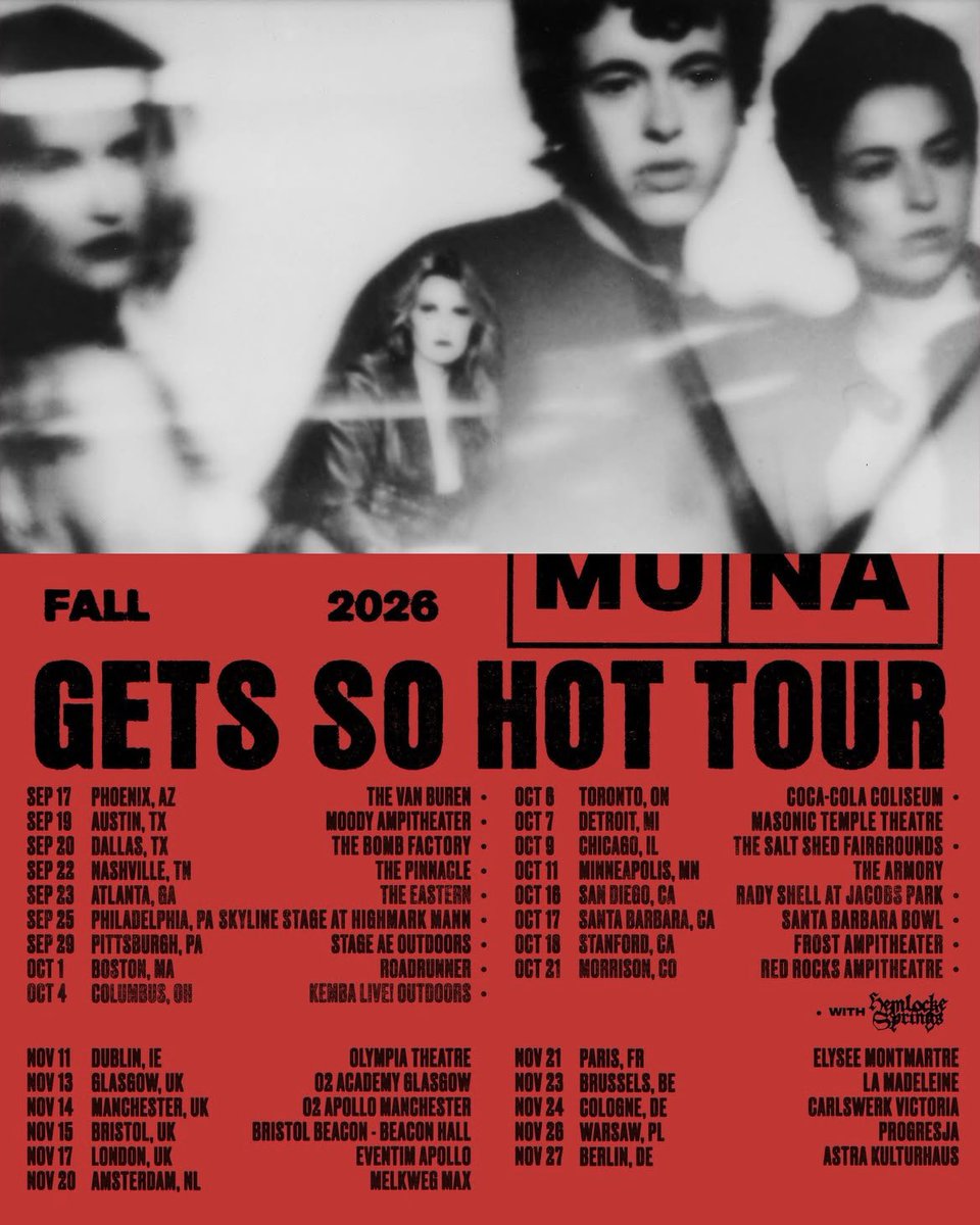 wheremunais's tweet photo. 🚨 | MUNA’s Gets So Hot Tour dates! https://t.co/kq0SKU8Bxy