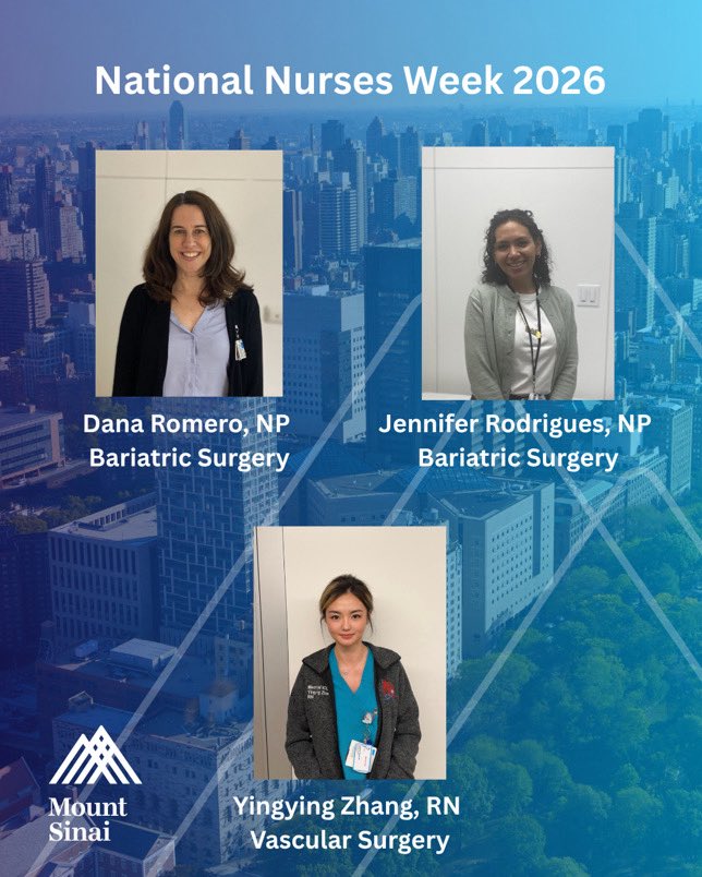 MSHSSurgery's tweet photo. Happy Nurse’s Week, where we celebrate the heart of healthcare. Join us for an in-person event at The Mount Sinai Hospital to celebrate our nurses! 

Nurse Leader Appreciation Luncheon | 12-3 pm 
1468 Madison Avenue, 2nd Fl GP Building

#NationalNursesWeek #HealthcareHeroes https://t.co/Ew2oznVjzx