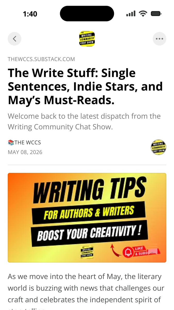 📚The Writing Community Chat Show / The WCCS 📚 tweet media