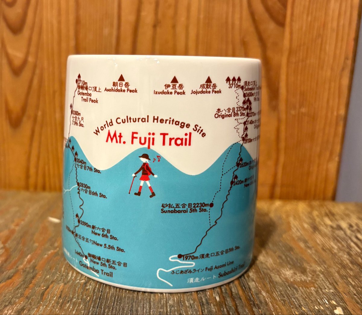emiheihei's tweet photo. 静岡の富士山世界遺産センターで買ったマグカップ。4つの登山ルートが描いてありとても可愛い。 https://t.co/KS5YAvV0PG
