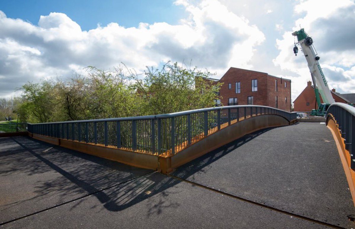 BridgesBeaver's tweet photo. Our team has successfully completed the installation of the Britannia Phase 2 project in Derbyshire, delivering a bespoke weathering steel bridge over the Erewash Canal.

Project Highlights:

📍 Location: Derbyshire
🛠️ Client: Stepnell
🚧 Project: Bespoke Weathering Steel Bridge

This structure is a showcase of technical precision and unconventional design.

Manufactured at our Wigan facility by our specialist fabrication team, the bridge features a complex, unusual profile crafted from weathering steel, complemented by high-specification painted steel parapets, integrated towers, and custom ramps.

By managing the entire process, from transportation to final on-site installation, we ensured every angle interfaced perfectly, with the foundations provided by the Principal Contractor, Stepnell.

Thank you to the team who delivered this unique project, yet another example of our bespoke bridge solutions, designed for unique settings and sustainable futures. 

"Those who say it cannot be done, should not interrupt those doing it.’’