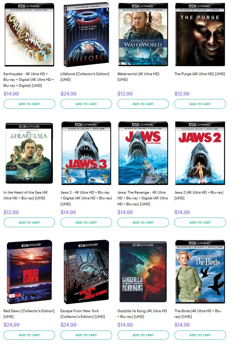 Disaster & Survival Movies 4K/Blu-ray/DVD weekend deals & more on