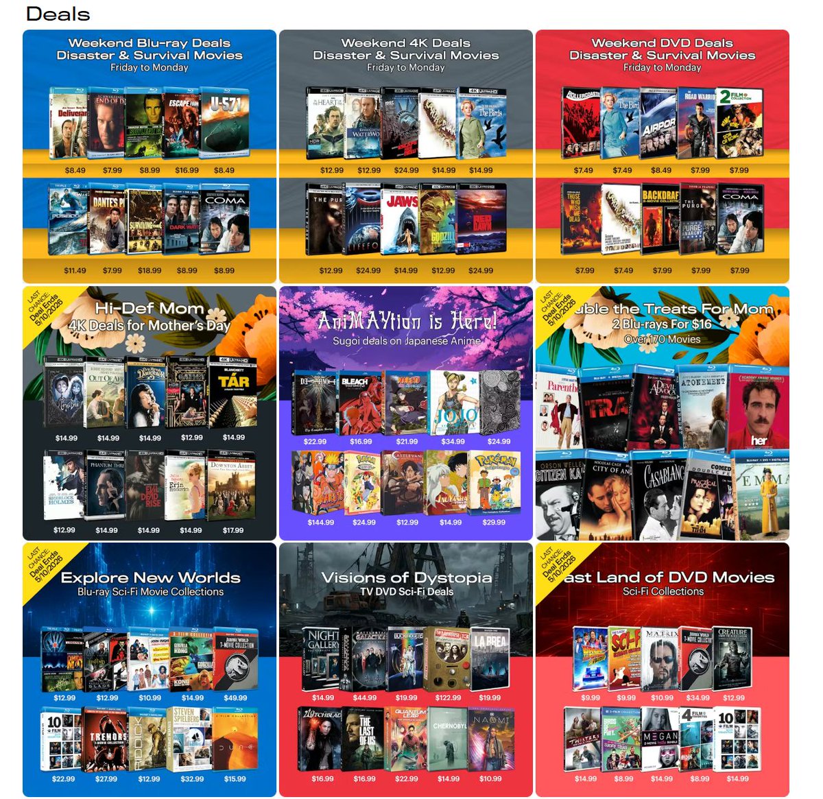 Disaster & Survival Movies 4K/Blu-ray/DVD weekend deals & more on