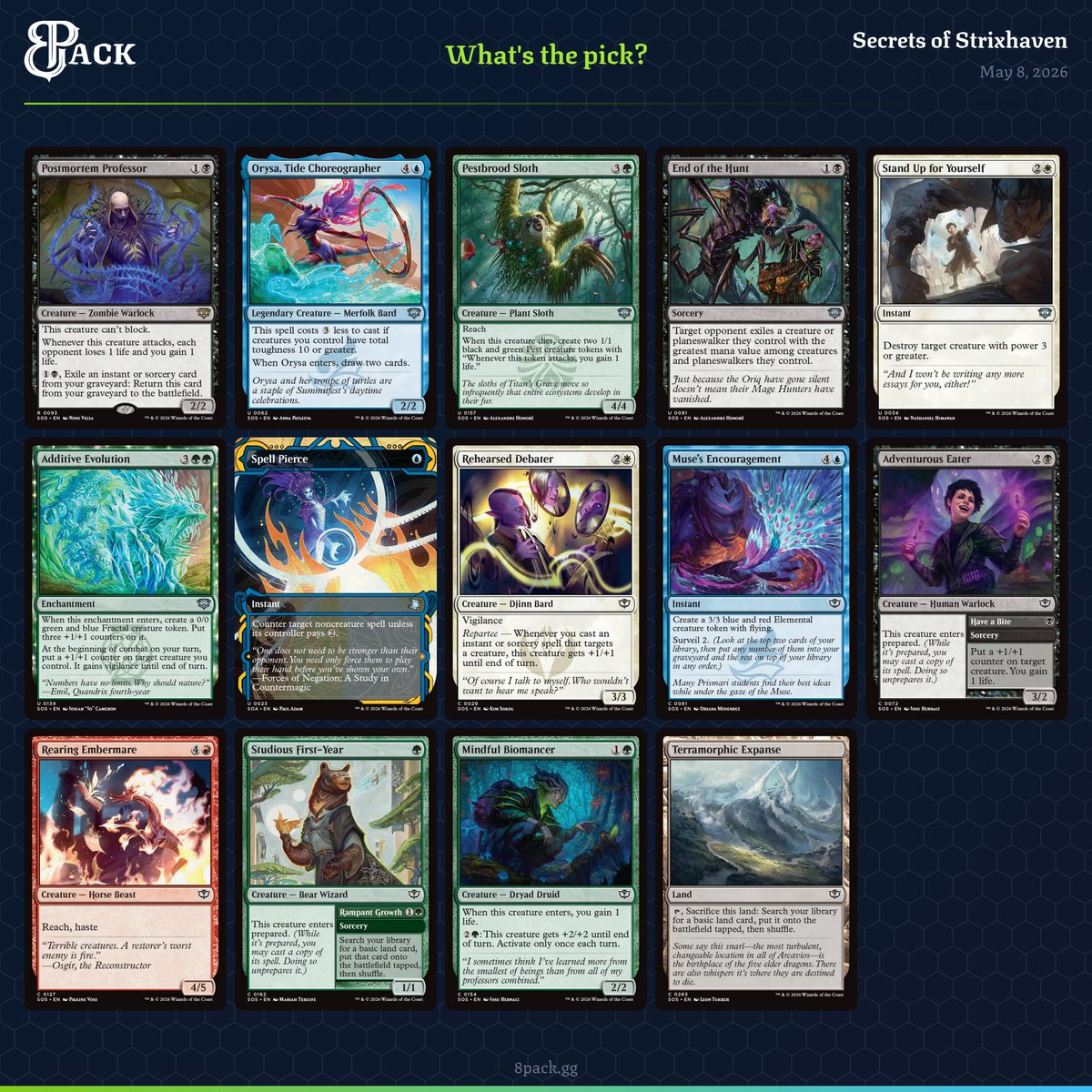 8Pack_gg's tweet photo. Not a single multicolor card in this pack. What card leaves you the most open?
https://t.co/wNEb7s8nBP
#mtg #magicthegathering #p1p1 #8pack https://t.co/PobaI1awtx