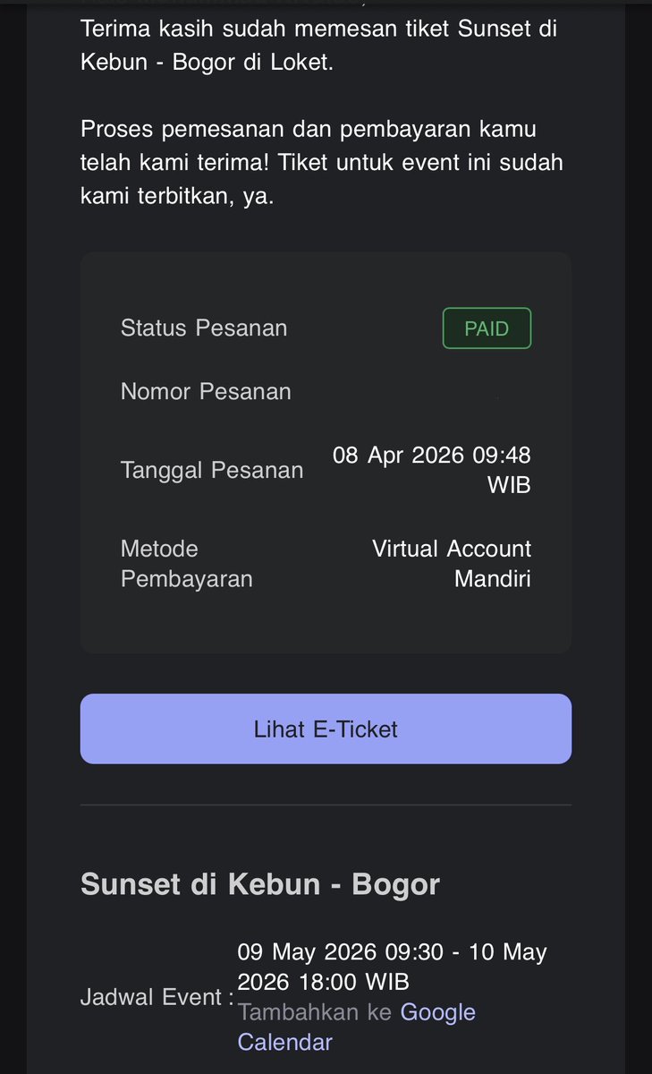 allesgudh's tweet photo. WTS!! TIKET SUNSET DI KEBUN 1-Day Pass - Regular Day 2, alesan dijual karna ada urusan keluarga.

#WTS #tiketkonser https://t.co/9lCrTDjNdD