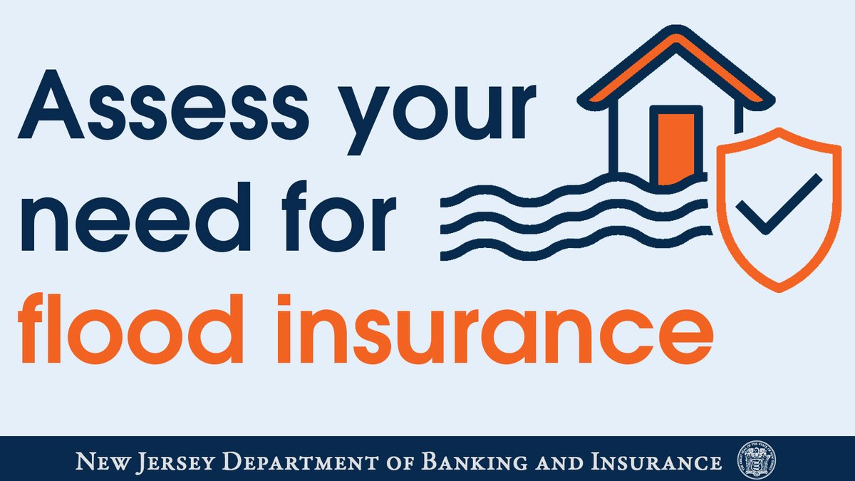 NJDOBI's tweet photo. Homeowners should assess whether to purchase flood insurance in advance of storms. A flood insurance policy can be purchased from the National Flood Insurance Program or from an insurance company offering private flood insurance. Learn more:

https://t.co/uDOolbXltW https://t.co/ZbXuAXaJYB