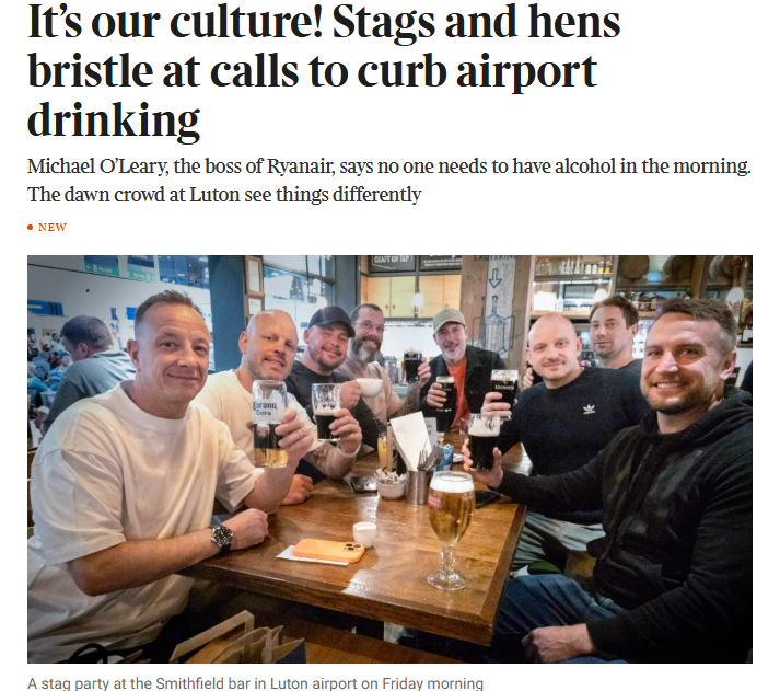 whippletom's tweet photo. This blessed plot. This realm. This England

I went to Luton airport at 5am for some drinking. https://t.co/HaZ2NrpI67