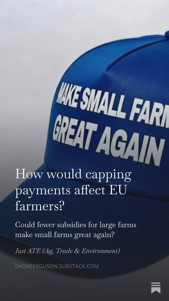 _ShonFerguson's tweet photo. My latest post on the EU CAP proposal for 2028-2034:

How would capping payments affect EU farmers?

(see link in comments) https://t.co/Cb5kxb5Ef6
