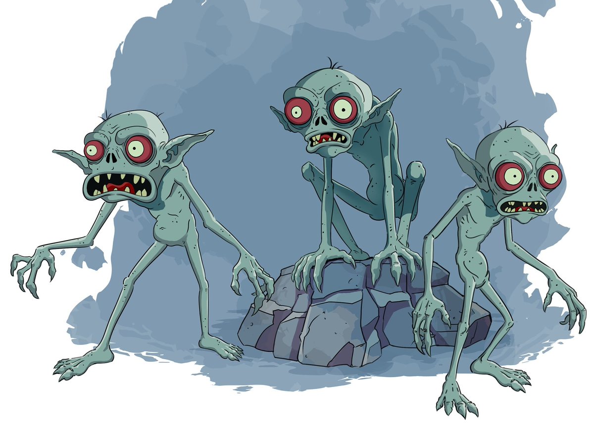 shapesandlines's tweet photo. Happy Friday everybody! 

Here's one of the creature illustrations for my Dungeon Delving storybook (ghouls) and an excerpt from that section. 

Note that this is not the layout format for the book, just part of the story and monster development. https://t.co/QWUiaf01yU