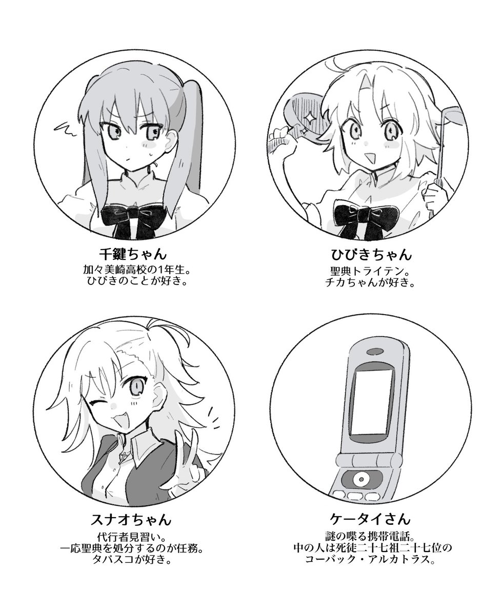 ケータイさん描きたかっただけの流行りのやつ