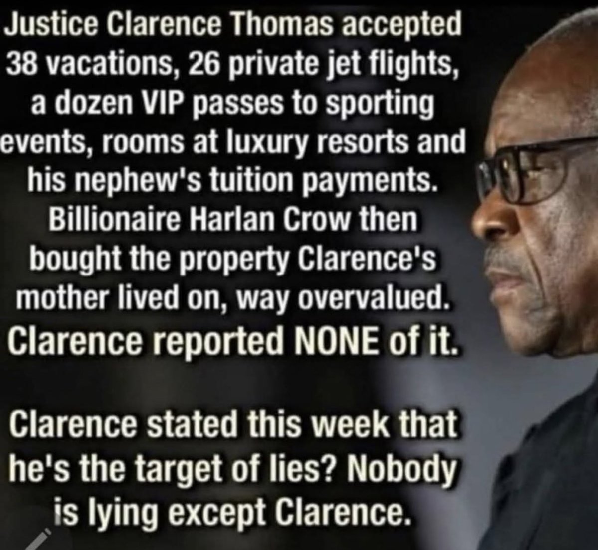 Clarence Thomas…Stench on the Bench! 😡