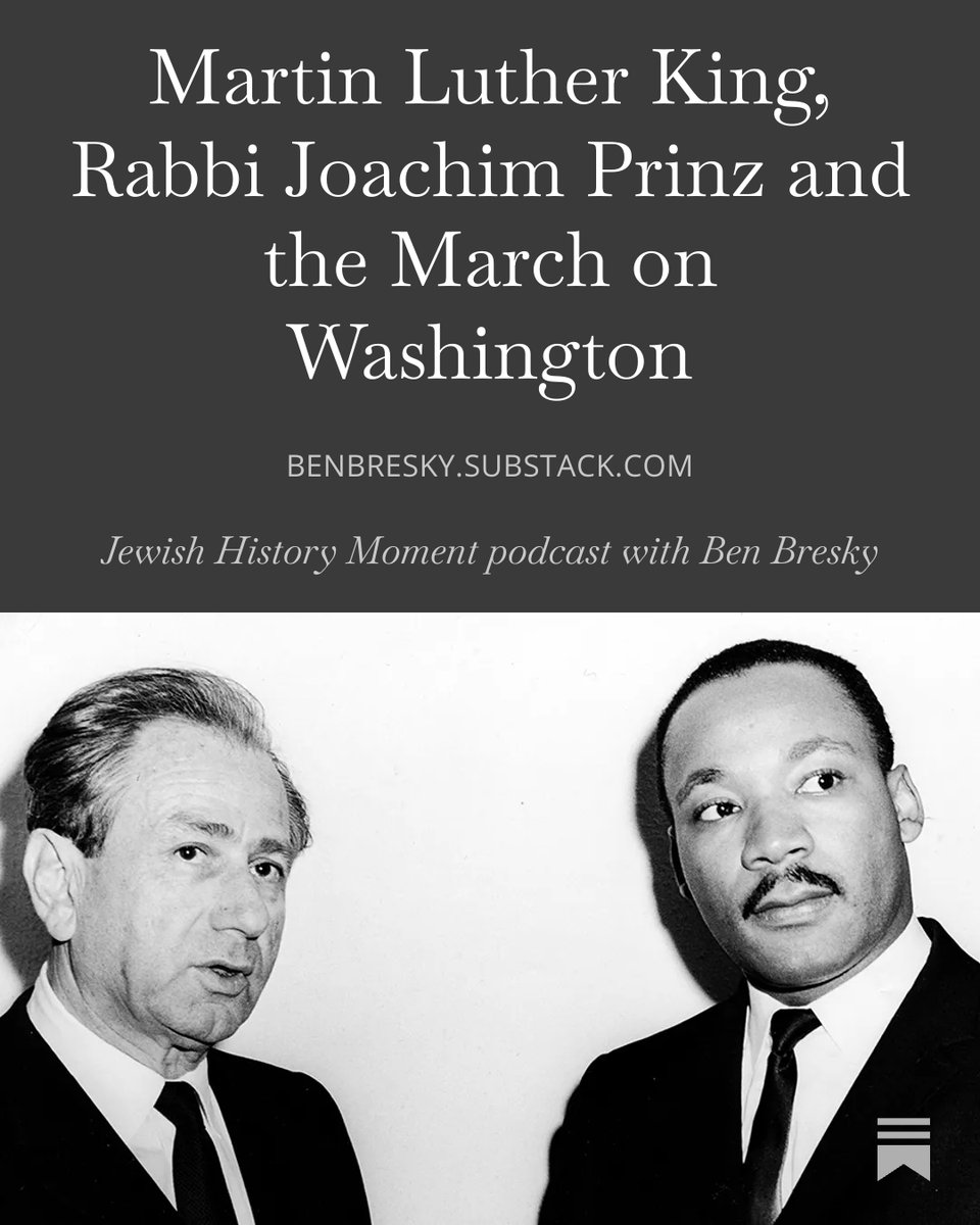 IsraelBeat's tweet photo. The March on Washington is known mainly for the I Have a Dream speech, but other speakers included Rabbi Joachim Prinz, a refugee from Germany and a prayer by Rabbi Uri Miller. Plus, MLK's appeal for freedom for Soviet Jewry. Including rare audio. LINK IN FIRST COMMENT. https://t.co/KxvuSEkbcs