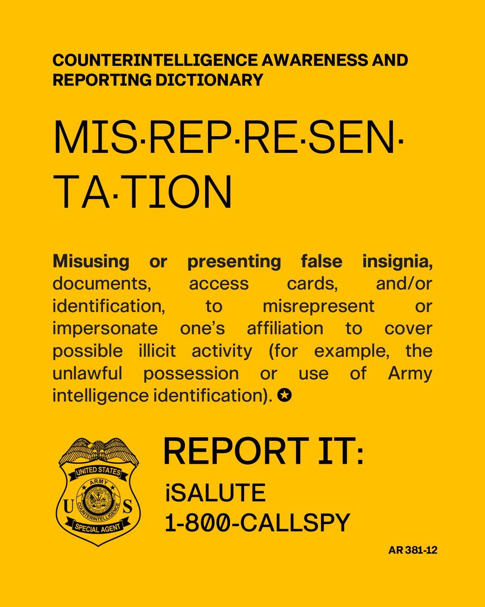 Army Counterintelligence Command (ACIC) tweet media