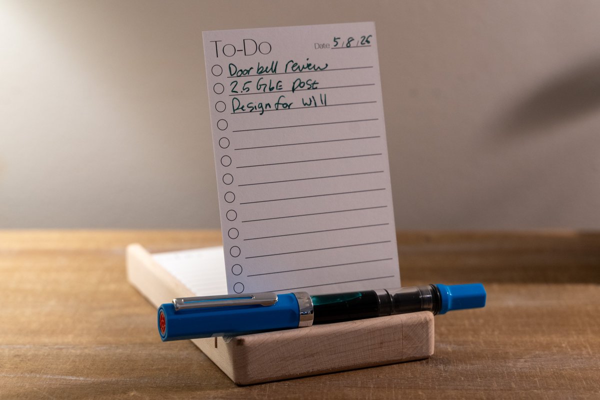 pcamp96's tweet photo. Did you know that I designed (and used to sell) my own 3x5 task cards and wooden task card holder? 

I designed these a while ago and am just now getting back to a more analog productivity setup, which also brought me back to fountain pens for the first time in several months and man...I forgot how much I love fountain pens. 

I'm thinking about selling my task cards and trays again. Anyone interested? The task cards are specifically designed to be fountain pen friendly, and they're double sided (same design on both sides)

#FountainPen #AnalogProductivity #Productivity