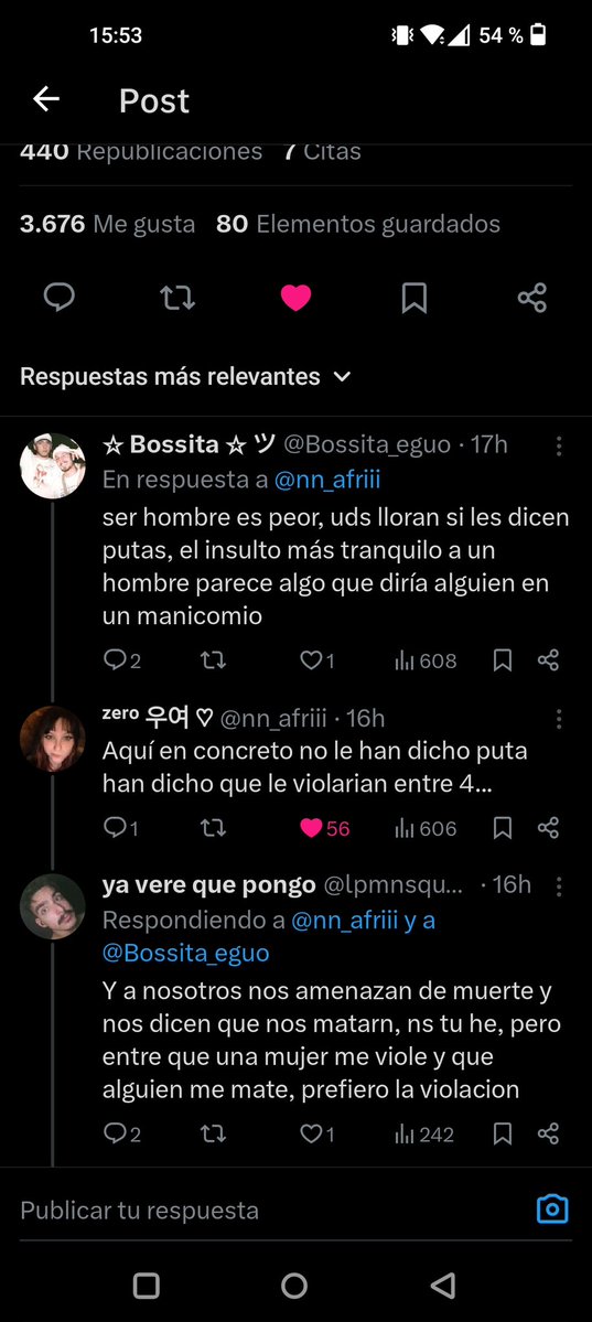 Algunos hombres no deberían ni de existir que cojones es esto xd
Por qué se tienen que victimizar ellos xdfd