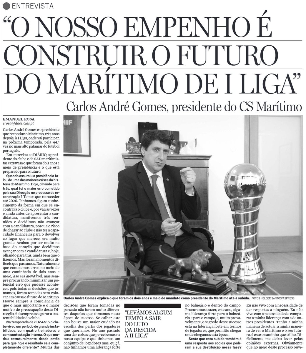 alyaz's tweet photo. A entrevista com o Presidente do Marítimo, publicada hoje, dia 08/05/2026. https://t.co/Z2Hy7zdaDb