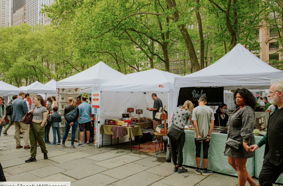 MTG_CG's tweet photo. A new season, a new reason to visit 🌸 @BryantPark transitions into spring with the return of Maker’s Market by Urbanspace, featuring 175+ curated vendors.

#BryantPark #NYCSpring #MidtownManhattan https://t.co/FvobQ16O79