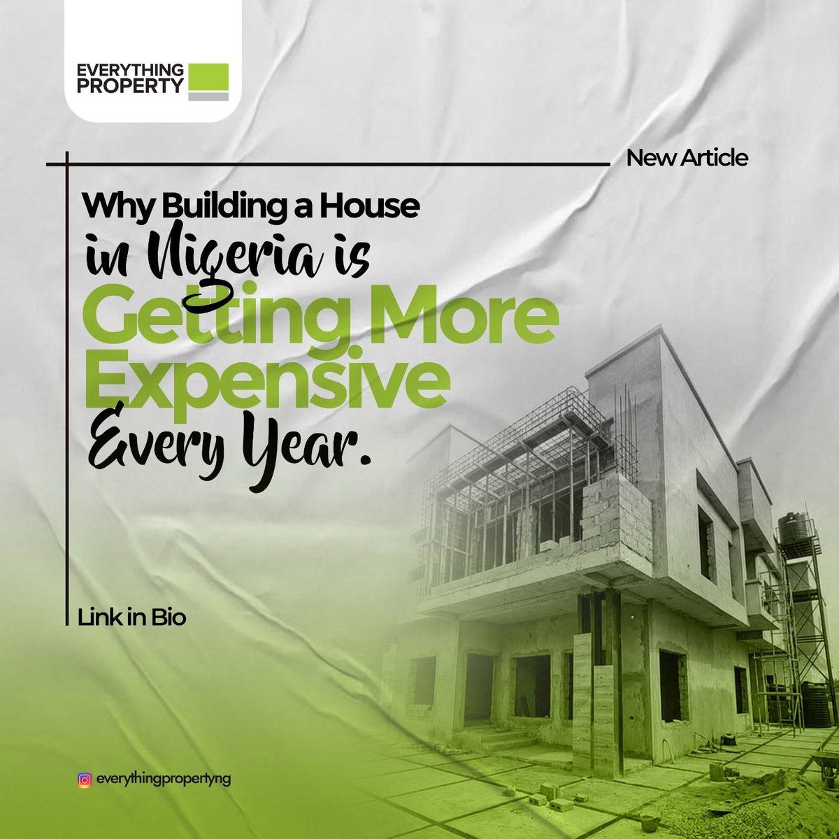 EverythingProNG's tweet photo. Thinking of building a house in Nigeria? Read this first. Here is what every Nigerian needs to know before they start construction. Click the link to read more 👉🏾 https://t.co/Vx423IjPId

#nigeriarealestate #cementpriceinnigeria #constructioninnigeria #everythingproperty https://t.co/8UZqYjojYr