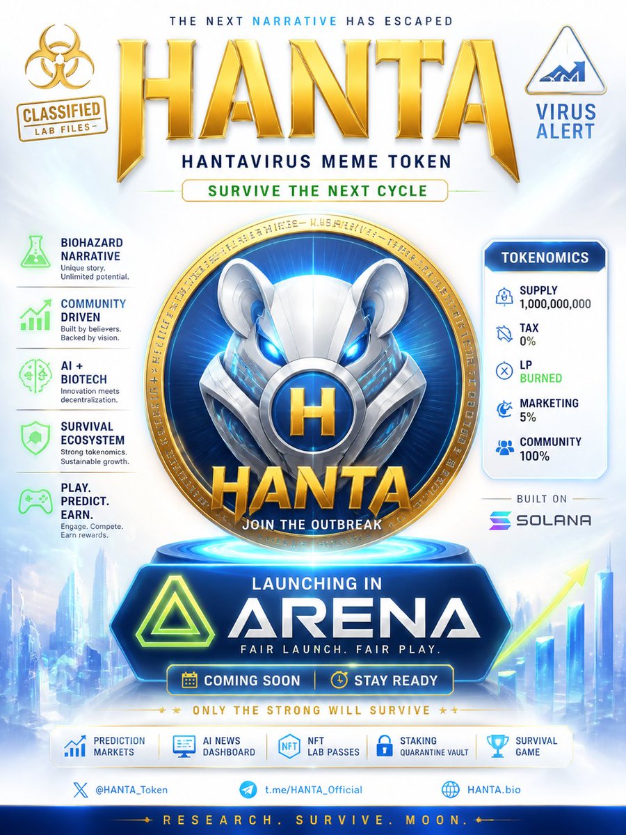 $HANTA
Details:0x54ccaaCFaaf435b21387eD053cc5Aa70c8992542
Category: DESCI 
Available at <a href="/TheArena/">The Arena ⚔️</a>