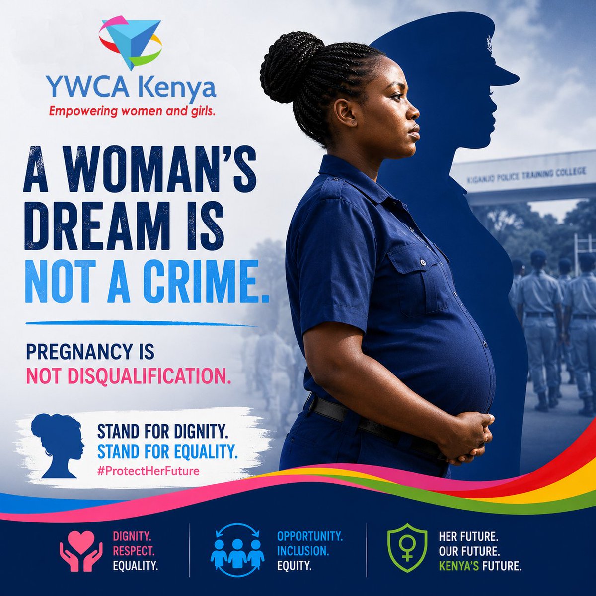 KenyaYwca's tweet photo. 𝗔 𝘄𝗼𝗺𝗮𝗻’𝘀 𝗱𝗿𝗲𝗮𝗺 𝗶𝘀 𝗻𝗼𝘁 𝗮 𝗰𝗿𝗶𝗺𝗲.

Pregnancy should never become the reason a young woman loses her future, dignity, or opportunity.

𝗣𝗿𝗲𝗴𝗻𝗮𝗻𝗰𝘆 𝗶𝘀 𝗻𝗼𝘁 𝗱𝗶𝘀𝗾𝘂𝗮𝗹𝗶𝗳𝗶𝗰𝗮𝘁𝗶𝗼𝗻.

#ProtectHerFuture #EqualityForWomen #YoungWomenLead https://t.co/zID3vfC6EI