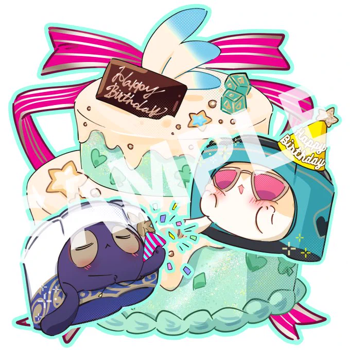 中国のレイチュリ同人イベント用に &amp;ちゃんたちを描かせていただきました!なんとイラストのを再現していただいたみたいです…すごいなぁ〜