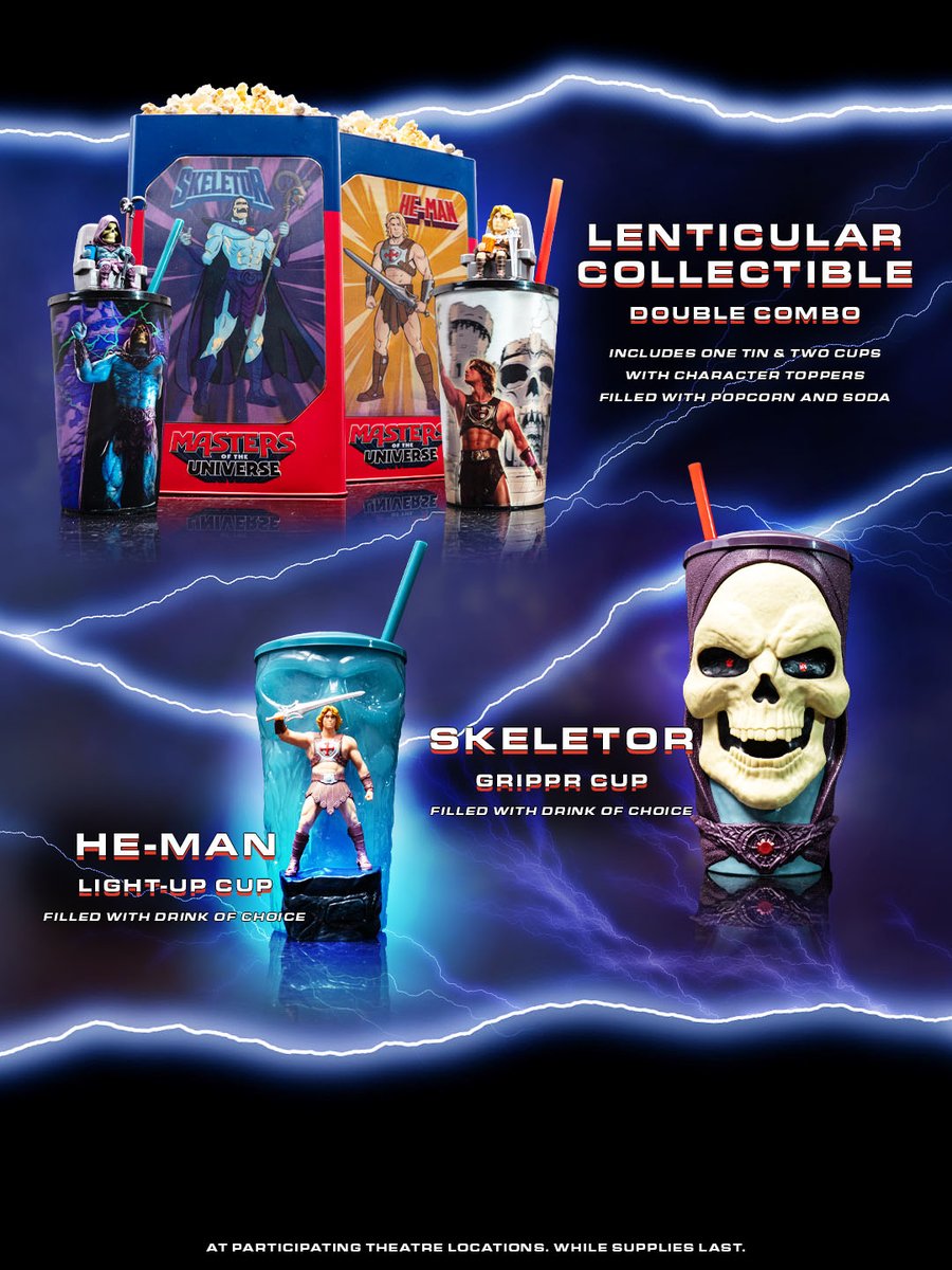 HeManiaOfficial's tweet photo. "MASTERS OF THE UNIVERSE" Movie Merchandise advertised by Regal Cinemas!

Thanks to Alec and @DGSimo !

#MastersoftheUniverse #MOTU #MOTUMovie #HeManMovie #MastersoftheUniverseMovie #MastersoftheUniverseFilm #Heman #Skeletor #NicholasGalitzine #Movies #SheRa #SPOP #CamilaMendes #JaredLeto #NewMovies #HeMania
