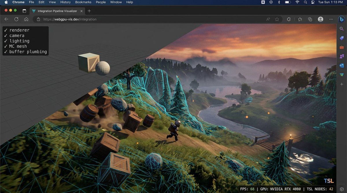 After 13 parts of our open-world series, the terrain was working. You could sculpt it. Seams held. But it still looked like a tech demo. Debug-colored shading, wireframe overlays, grey geometry with LOD colors to tell chunks apart.

You could edit it.…

app.cinevva.com/blog/2026-04-1…