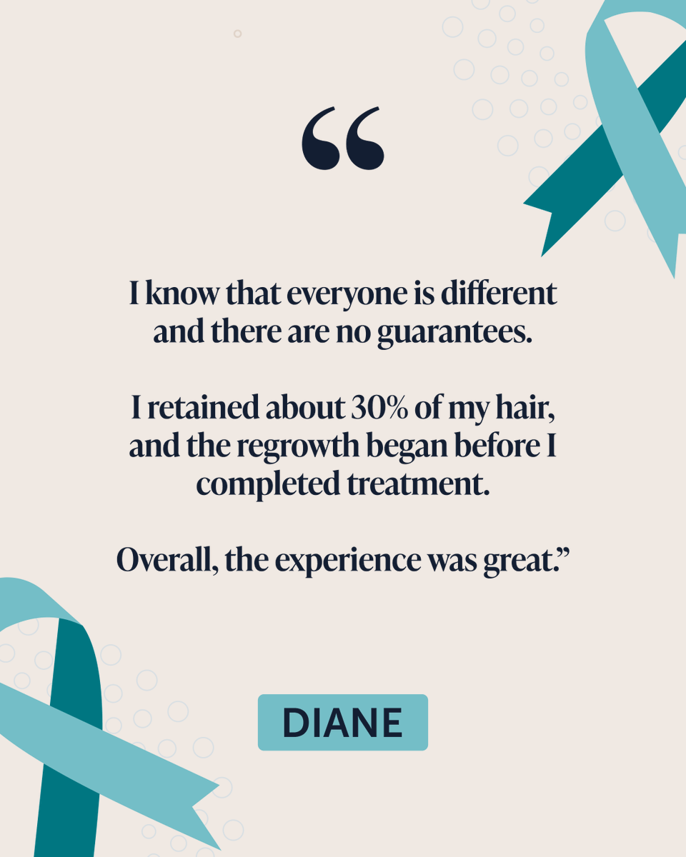 scalpcooling's tweet photo. Today is #WorldOvarianCancerDay, every year 324,000 women all over the world are diagnosed with ovarian cancer (@OvarianCancerUK). Diane shared her scalp cooling experience saying she had "freedom to go out socially and not be identified by my appearance as a cancer patient". https://t.co/8LO5KA4gZW