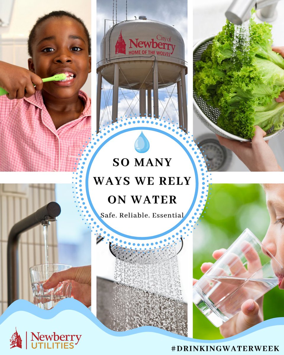 NbyUtilities's tweet photo. How many times have you turned on the tap today? Showering, making coffee, cooking meals, doing laundry. All of those routine tasks are supported by water professionals and infrastructure working every day. #DrinkingWaterWeek https://t.co/LH2hLCLzVU