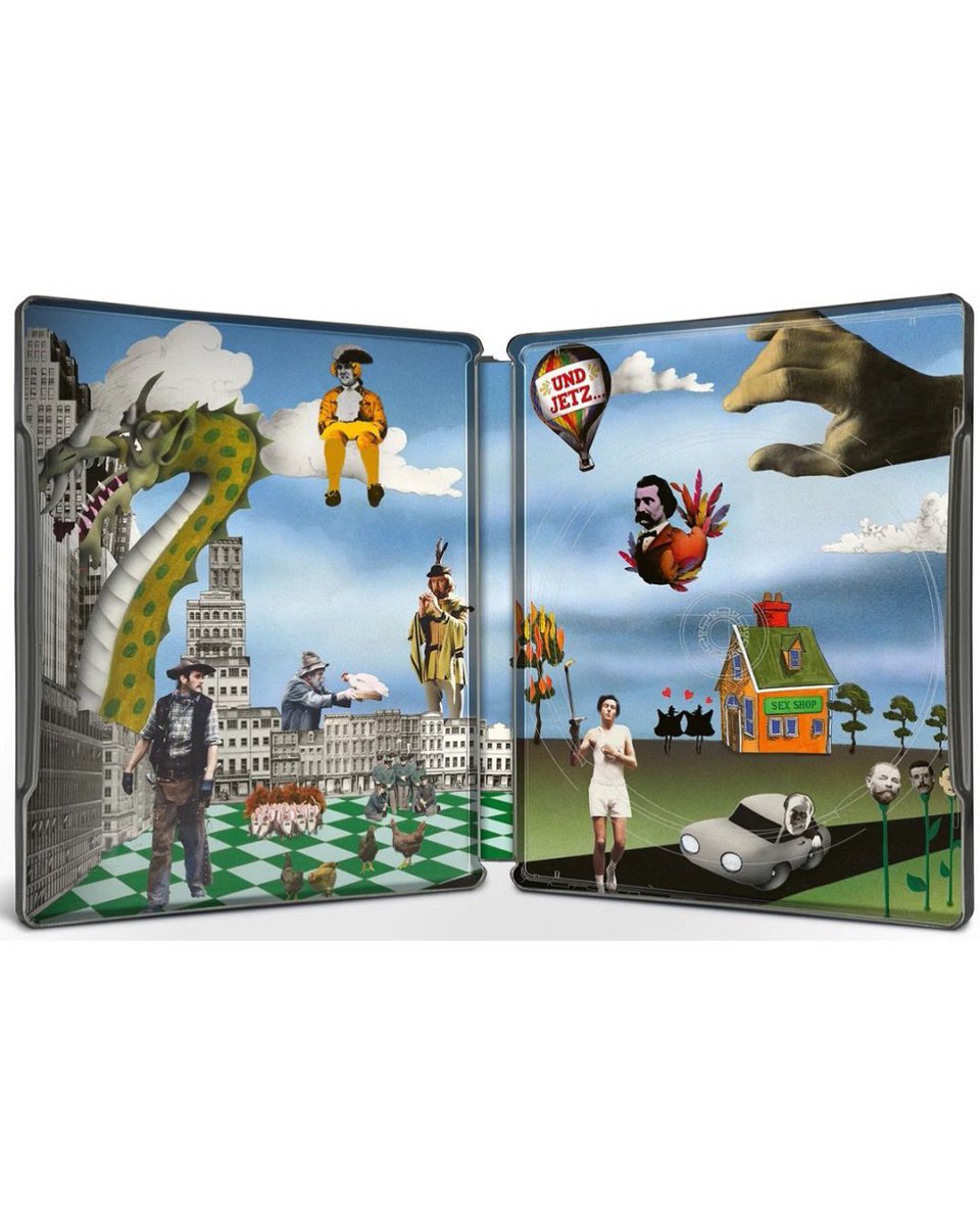 dawnofthediscs's tweet photo. Coming to Blu-ray Steelbook 6/5 from Mercury

Monty Python’s Fliegender Zirkus (1972)

Monty Python’s Fliegender Zirkus (Monty Python’s Flying Circus) consisted of two 45-minute Monty Python German television comedy episodes produced by WDR for West German television. The two episodes were first broadcast in January and December 1972 and were shot entirely on film and mostly on location in Bavaria, with the first episode recorded in German and the second recorded in English and then dubbed into German. These shows have been upgraded to high definition after extensive restoration from the original source material by Jonathan Wood, overseen by Terry Gilliam.

EXTRAS:

Euroshow 1971
Mountain Stream Outtake
(Outtake from Show 1)
Swimming Lessons with Arthur Lustgarten
(Outtake from Show 2)
Montreux Special
Restoration Demo

#montypython #steelbook #bluray #physicalmedia #MovieNight
#Horror #4K #HorrorCommunity #Bluray #FilmCommunity #4KBluray #4KUltraHD 
 #physicalmedia #FilmstaGram #physicalmediaforever #bluraycollector #bluraycollection #Horror #HorrorMovie #HorrorMovies #Film #Movie #Movie #Cinema #CinemaLovers #FilmTwitter #Cinephile #MovieBuff #NowWatching