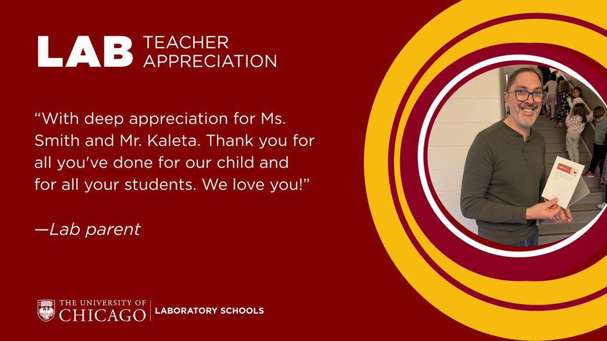 uchicagolab's tweet photo. Last day of Teacher Appreciation Week ⏰

Say thank you before it ends:
💌 https://t.co/FHk28hNkCm

#ThankALabTeacher https://t.co/TmIRBHnIc5