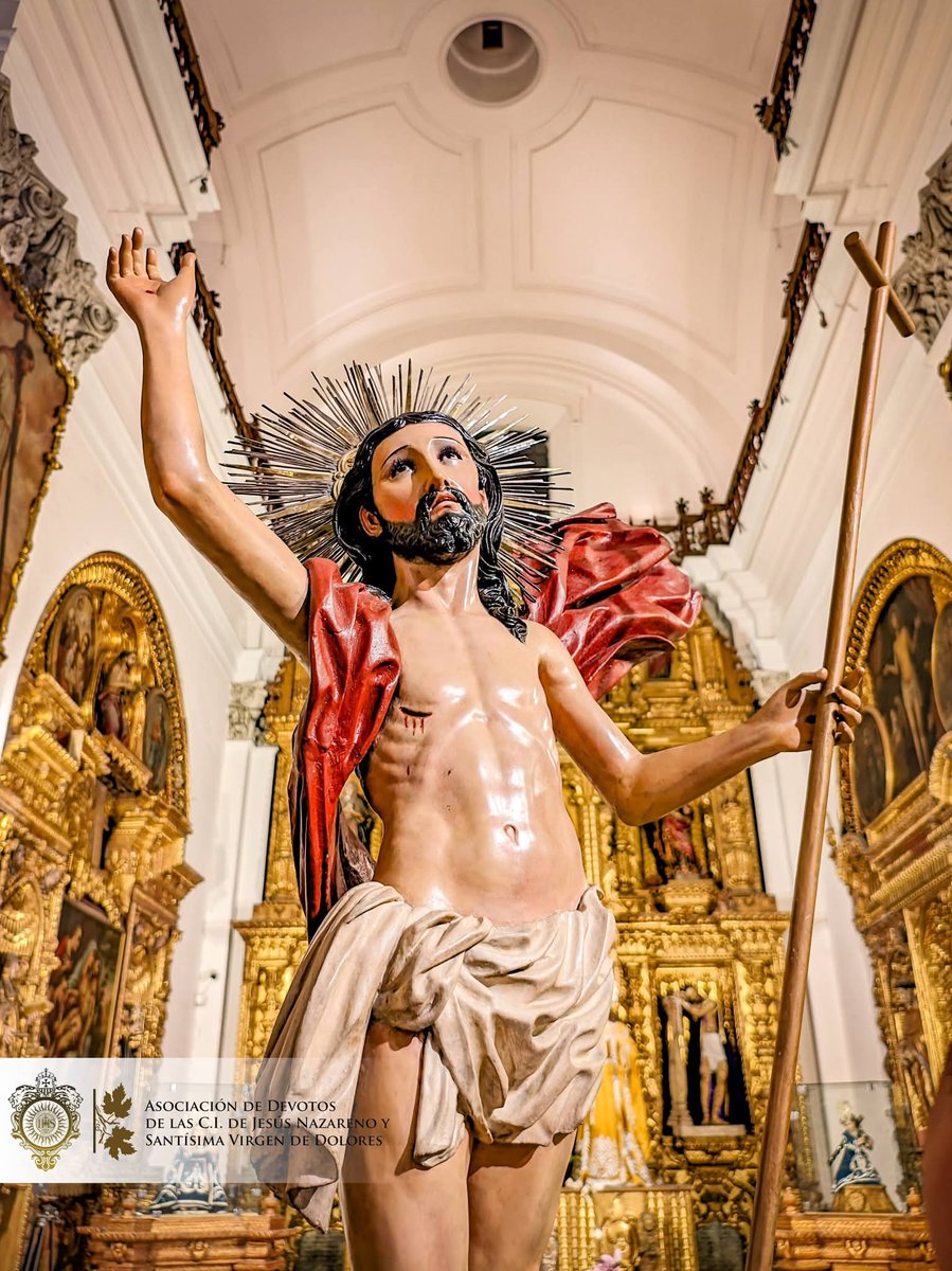 Capirotes_Mad's tweet photo. #ViaLucis | La Venerada Imagen de Jesús Resucitado del Templo de la Merced se encuentra lista para su procesión de Vía Lucis.

No te pierdas nuestra transmisión en vivo a partir de las 18:45 Hrs.

#capirotesYmadrileñas #ProcesionesGT https://t.co/yXDSq294HA