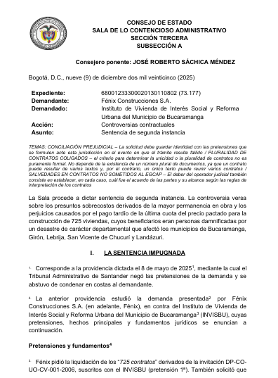articulo20's tweet photo. SENTENCIA RECOMENDADA 🗣
#Contencioso #Contractual
Contratación en situación de desastre: régimen privado, obligaciones y efectos en la ejecución del proyecto
RAD: 68001233300020130110802 (73.177) https://t.co/tj9LFrjkGt