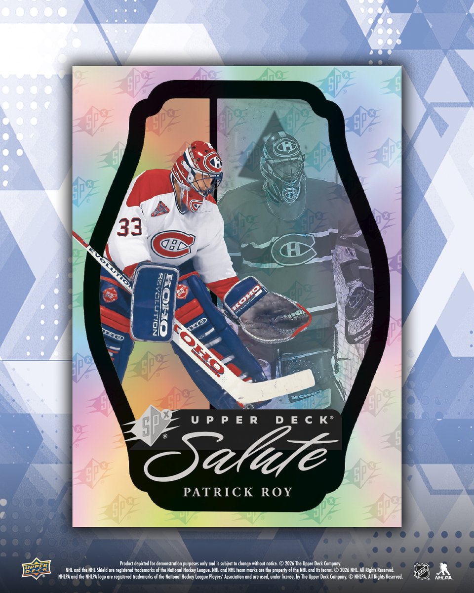 UpperDeckSports's tweet photo. 2025-26 SPx Hockey is delivering the tech hits 🔥

Keep an eye out for SP inserts like:
- Salute (1:800) 
- Break the Mold (1:267)
- Holo'd Hardware (1:267)
- High Efficiency (1:200)

Visit your LCS today...you never know what your next hit might be 👀 https://t.co/g8Fz7Br54n